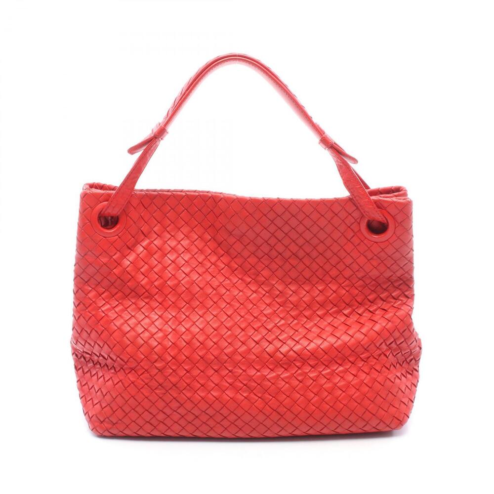 Bottega Veneta Intrecciato Tote Bag Leather Red